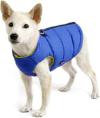 Gooby Padded Vest Dog Jacket - Solid Blue, Small - Warm Zip Up Vest Fleece Jacket with Dual D Ring Leash Water Resistant for Small to Medium Dogs