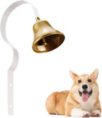 GoldTiger Dog Doorbell,Fixed Metal Dog Doorbell,Dog Bell for Door Potty Training,Bell for Dogs to Ring to go Outside,Manual Assemble Wall Mounted Dog Door Bell (White)