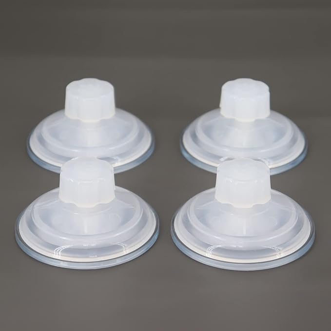 Screw Nut Suction Cup 3.15 Inch Large Without Hook Sucker Strong Hanging Holder for DIY Glass Window Shelf Mirror Replacements Home Kitchen Bathroom Organization Decoration 4 Packs