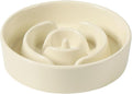 Ceramic 0.9 Cup Dog Bowl Slow Feeder for Small Dog, 6.1inch Pet Slow Feeder, Stop Bloat, Preventing Choking(1 Bowl-Beige)