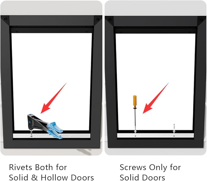[MAVRICPOWER] Aluminum XL Dog Door for Door, Doggy Door with 2 Sliding Lock Panels for Extreme Weather, Pet Door for Dogs Up to 220 lbs