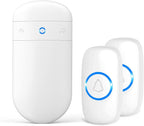 SECRUI Wireless Doorbell with 2 Buttons – Doorbell Kits for Front Door Back Door– Battery Operated Doorbell with 52 Chimes, LED Flash, 5 Volume Levels – Waterproof Modern Doorbell – Over 1000FT