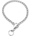 Silver Dog Chain Collars Metal Slip Link Training Dog Collar Heavy Duty Martingale Dog Collars for XXS XS Small Medium Large Breed Pets Boys Girls