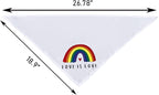 Tinsow 2 Pcs Dog Bandanas Gay Pride Rainbow Bandanas Cotton Handkerchiefs Party Supply Pet Bandana