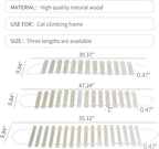 La La Pet® Wood Cat Bridge Ladder Cat Perch Cat Lounge Hammock Mod Cat Shelf Board Cat Climber Tree Tower Cat Condo Kitty Activity Furniture(47.24 x 9.84)
