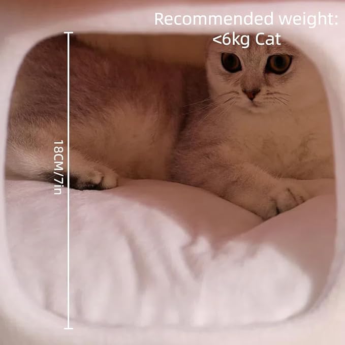 Mushroom Shape Cat House Cow Shape Cats Cave Bed Semi-Enclosed Cave-Style Warm Cat House Pet Nest for Cats Small Dogs