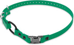 Educator 3/4-Inch Dog Training Collar Strap–ONLY Fits ME-300, ET-300/400, EZ-900, PE-900 & PG-300 Receivers – NOT Compatible with FE-580, ET-800 or UL-1200–Quick Snap Biothane Bungee Collar, Green