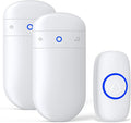 Wireless Doorbell, SECRUI Door bell Over 1000ft Coverage with 2 Plug-In Receivers, Waterproof Push button, 52 Chimes, 110dB loud Sound and Colorful LED Flash