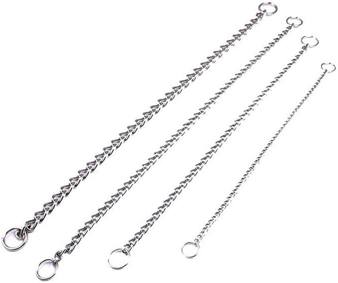 SGODA Chain Dog Training Choke Collar, 24 in, 3.5 mm