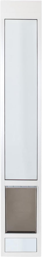 PetSafe Sliding Glass Pet Door - No-Cut DIY Install Doggy Door for Renters - Aluminum Frame - Adjustable Height 91 7/16" to 96" - Ideal for Large Dogs Up to 130 lb - White