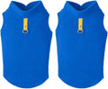 Gooby Fleece Vest Dog Sweater - Deep Blue, Medium - Warm Pullover Fleece Dog Jacket with O-Ring Leash - Winter Small Dog Sweater Coat - Cold Weather Dog Clothes for Small Dogs Boy or Girl (Pack of 2)