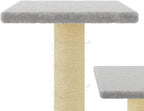 vidaXL Cat Tree Light Grey Engineered Wood, Plush, sisal Medium Durable