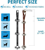 Leather Door Bells for Dogs Potty Doorbells for Dogs Training Dog Buttons for Communication Dog Training Bell Pet Supplies (Brown)
