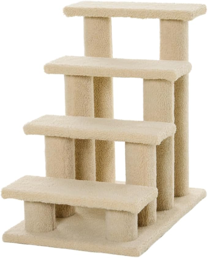 Stylish Cat Tree Tower with Sisal Scratching Posts, Cozy Condo, and Plush Perches for Climbing, Resting, and Play (Cream White + Particle Board)