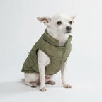 Spark Paws Dog Winter Jacket, Water-Resistant Coat, Warm Reflective Windproof Fleece-Interior, for Medium and Large Dogs - Olive - S