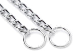 Choke Collar for Dogs, Dog Choker Collar for Large Dogs Heavy Duty Martingale Training Metal Slip Dog Chain Collars for Small Medium Large Breed Pets Boy, Silver M