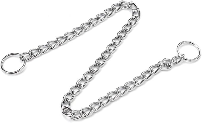 Chain Collar for Dogs,Metal Slip Link Training Heavy Duty Dog Collar Martingale Puppy Collars for Small Medium Large Big XL Breed Dogs Silver XL