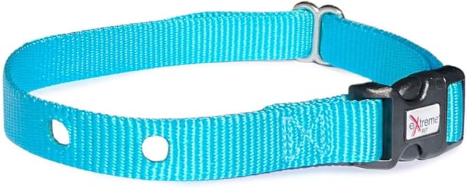 Heavy Duty Nylon Replacement Dog Collar Strap - Compatible with Most Brands/Models of Underground Electric Dog Fences and Training Receivers- Island