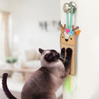 Petlinks Fawn Frenzy Hanging Jute Cat Scratcher & Plush Fawn Electronic Sound Toy, 0.75" L X 23" W X 5.5" H