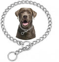 Chain Dog Choke Collars for Medium Dogs,Silver M Slip Link Training Heavy Duty Dog Choker Collar Martingale Puppy Collars for Small Medium Large Big Breed Dogs Stainless steels