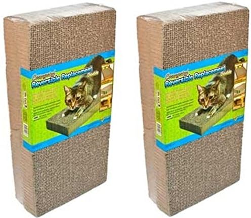 Ware Manufacturing (2 Packages) CWM12003 Corrugated Replacement Scratcher Pads Double Wide - 2 Pads per Package