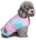 Queenmore Dog Winter Coat, Cold Weather Polyester Jacket for Dogs, Waterproof Reflective Reversible, for Small, Medium and Large Dogs (Tie-Dye, M)