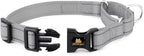 Plutus Pet Reflective Martingale Collar with Buckle - Durable and Adjustable Training Collar for No Pulling, Dog Choker Collar for Small Medium Large Dogs, Gray, M