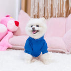 KOOLTAIL Dog Hoodie for Small Medium Dogs Cats,Soft and Warm Pet Sweater with Leash Hole and Pocket Boy Girl,Puppy Fall Winter Jacket Clothes,French Pitbull Cold Weather Coat Sweatshirt,Blue XS