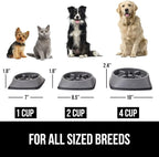 GORILLA GRIP Patented BPA Free Slow Feeder Dog Bowls, Interactive Puzzle Toy for Dogs and Cats Food Training Enrichment, Keeps Pets Busy and Prevents Puppy Overeating, Small Breeds, 1 Cup, Gray