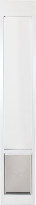 PetSafe Sliding Glass Pet Door - No-Cut DIY Install Doggy Door for Renters - Aluminum Frame - Adjustable Height 75 7/8" to 80 11/16" - Ideal for Large Dogs Up to 130 lb - White