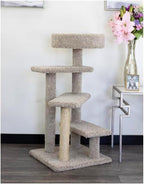 Coastal Cool Spiral Cat Stairwell with Perch 36" W x 30" D x 48" H Unique Spiral Design Provides Cozy Perch and Climbing Fun for Cats, Combining Functionality with Style