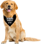 Drinking Buddy Dog Bandana, Funny Cute Dog Bandana, Pet Dog Triangle Scarf, Black Dog Bandana, Dog Bandana for Small Medium Large Dogs, Gift for Dog Lover (A27)