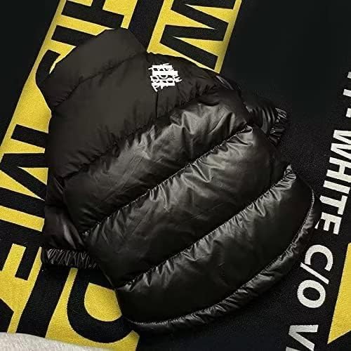 Dog Winter Coat Duck Down Jacket for Small Medium Dogs-Thicken Dog Coat Windbreaker Puppy Winter Clothes for Cold Weather Snowday (Black, Small)