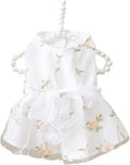 Princess Dog Dresses - Puppy Skirt with Lace & Bowknot - Shining Embroidery - X-Large for Girl - Wedding & Birthday Party