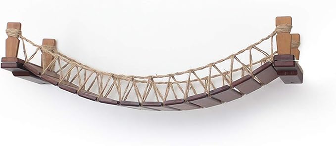 CatastrophiCreations Cat Bridge Wall-Mounted Play and Lounge Toy Cat Tree Tower Alternative for Pets