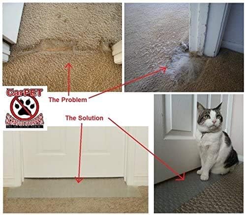KittySmart Carpet Scratch Stopper Dual Flooring - Stop Cats from Scratching Carpets at Doorways Instantly – Professionally Pre-Cut – Requires No Cutting or Modification - 5 Year Warranty