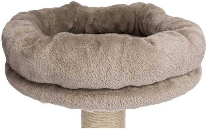 TRIXIE Fabiola 55-in Cat Tower, Jute Scratching Posts, Cat Tree with Plush-Covered Condo, Hammocks, and Platforms, Gray