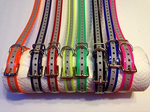 Replacement Strap for Garmin Collars - 3/4" Wide Ultra-Durable Dog E-Collar Replacement for Training, Bark, Shock, Electric, and GPS Collars - 28" Adjustable LengthGarmin (Reflective Green)