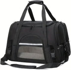 Cat Carriers, Dog Carriers, Pet Carriers – Airline-Approved Soft-Sided Bag for Cats & Small Dogs (Up to 15 lb), Foldable, Breathable Mesh, Privacy Cover, Washable & Lightweight