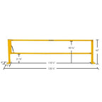 10' Dock Door Gate, OSHA-Compliant Safety Barrier, Loading Bay Fall Hazard Protection, Openings Up to 118" W, Counterbalanced, Indoor Use, Guardian