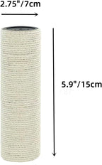 SHENGOCASE Cat Tree Tower Accessories Post Pole Replacement Parts, 5.9" L, Ø 2.75", M8 Bolt, 2-Pack
