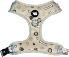 Haminway No-Pull Dog Harness for Medium Dogs – Reflective, Breathable Vest with Adjustable Chest & Neck Straps – Easy to Wear, Anti-Choke Harness for Safer Walks (Beige, Size Medium)
