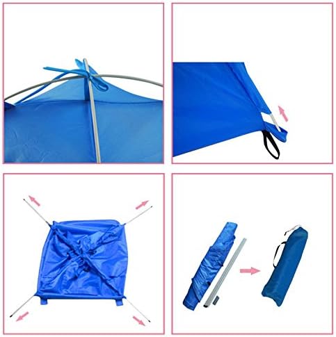 Breathable Washable Pet Puppy Kennel Dog Cat Folding Indoor Outdoor House Bed Tent (Rose Red,L)