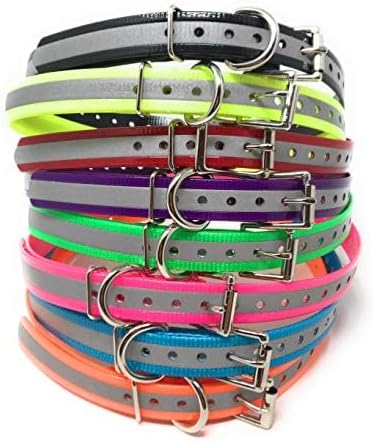 Replacement Strap for Garmin Collars - 3/4" Wide Ultra-Durable Dog E-Collar Replacement for Training, Bark, Shock, Electric, and GPS Collars - 28" Adjustable LengthGarmin (Reflective BlK)