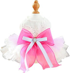 Furbabycare® Elegant Sweet Fashion Puppy Dog Blingbling Princess Skirt Pet Dog Lace Cake Camisole Tutu Dress H-Rosered X-Small