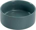 SPUNKYJUNKY 13.5OZ Ceramic Dog and Cat Bowl, Modern Cute Weighted Food Water Bowl for Replacement Light Green (2 Pack)