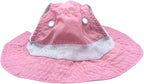 Dog Outdoor Hat with Ear Hole Round Brim Summer for Large Dog Suncare Cooling Bucket Hat Cute Walking Hiking Sun Protection Pet Caps(Pink, X-Large)