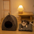 Cat House - Cat Bed for Indoor Cats Cute Triangle Cat's Nest Soft and Comfortable Cat's Nest with Antiskid Bottom for Cats Small Dogs Indoor and Outdoor