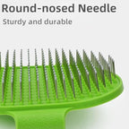 4-Pack Silicone Cat Brush Set, Pet Scratcher and Massager – Adjustable Pet Deshedding Brush, Bath Brush for Cats and Dogs, Suitable for Furniture Legs & Corners (Needle Style - 2PCS (Blue + Green))