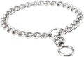 SGODA Chain Dog Training Choke Collar with Swivel, Stainless Steel, 18in, 3.0mm